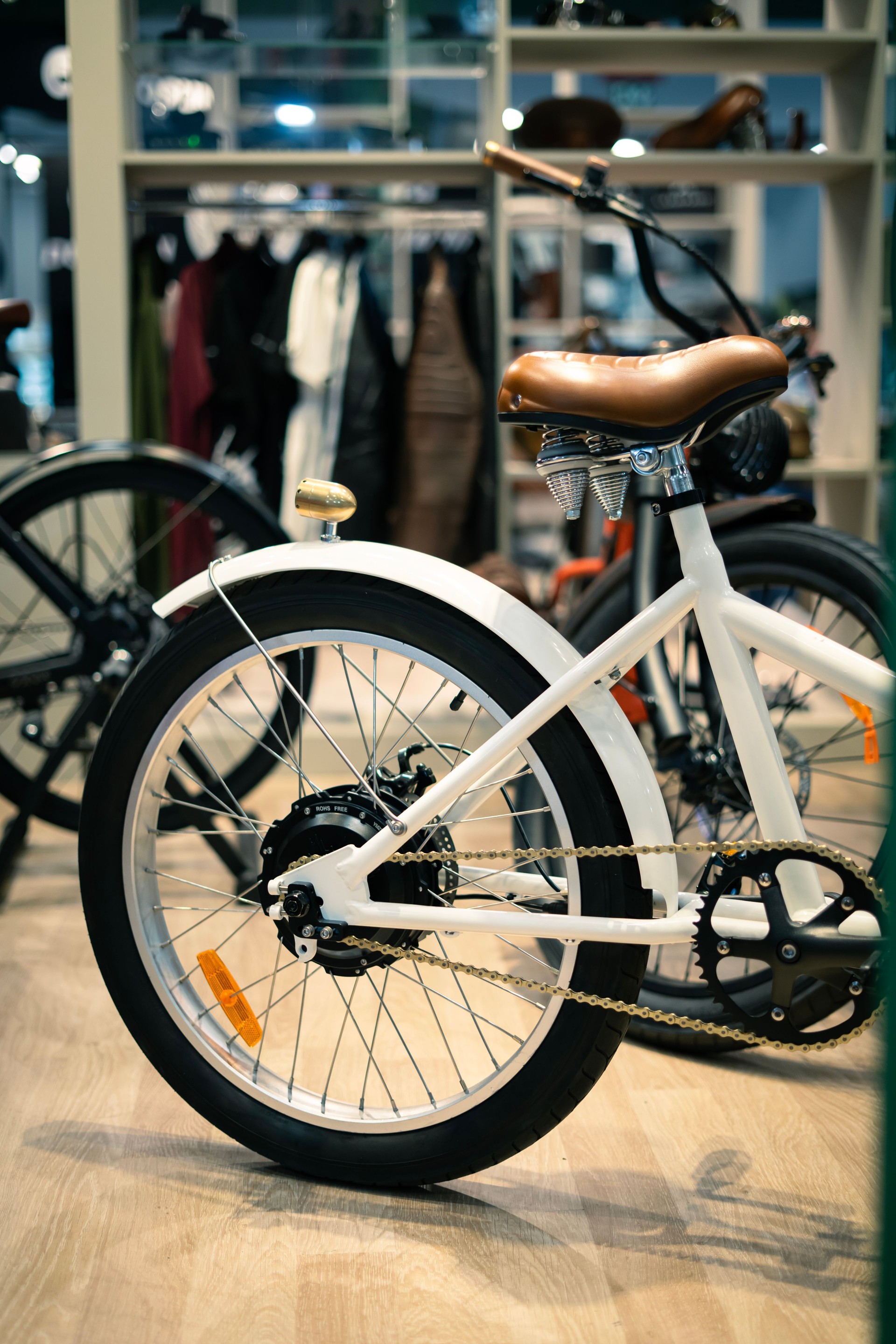 Electric bike in showroom